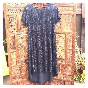 Lularoe Carly dress black geometric size M